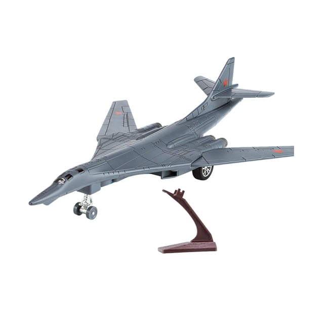 HILABEE Moule d'Avion Objets de Collection Portable Décoration de Table Simulation Jouet Miniature Gris