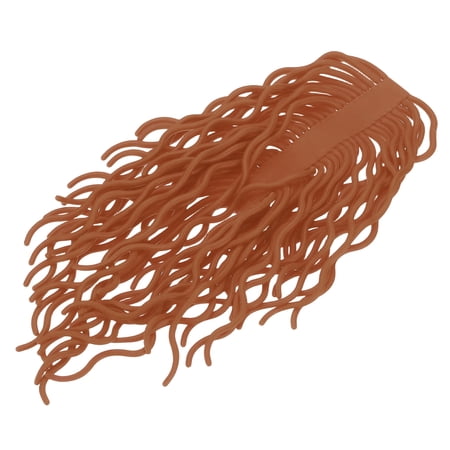 Uxcell Squirmy Worm Fly Leg Squirmy Fly Tying Materials Silicone Flies Soft Lure Ultra Stretchy Fishing Worm Body 60Pcs & Brown -For(Saltwater/Freshwater/Trout Floating Assortment)