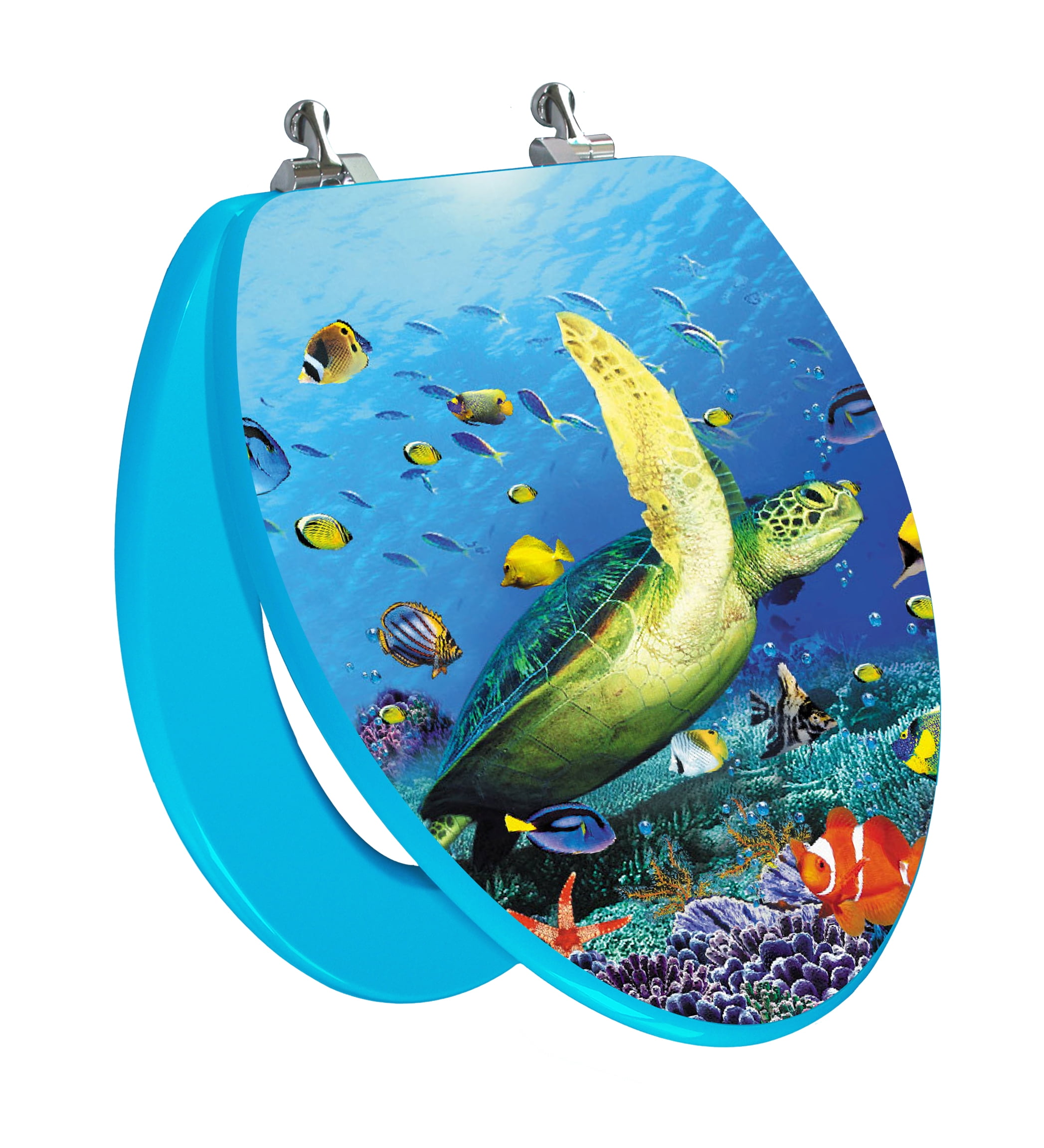 Topseat 3D Ocean Series Elongated Toilet Seat