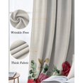 thumbnail image 6 of Roses Valentine's Day Blackout Curtains for Bedroom - 84 Inch Long Light Blocking 2 Panels Set, Eucalyptus Leaves Floral Rustic Thermal Insulated Living Room Drapes Grommet Window Curtains 52"x84", 6 of 8