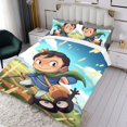 thumbnail image 3 of Ranking of Kings Conjunto de sábanas temático, trío de piezas, cómodo y amigable con la piel, diseño único, regalo de decoración para el hogar para familiares, amigos y fans,135cm *200cm, 3 of 6