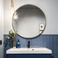 thumbnail image 6 of Empire Art Direct Ultra 30" Round Wall Mirror in Brushed Gold with Stainless Steel Frame, 6 of 11