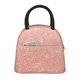 thumbnail image 1 of Fotbe Rose Gold Glitter Bolsa de Almuerzo con Estampado, Lonchera Aislada, Contenedor de Comida Reutilizable Tipo Cooler a Prueba de Fugas, 1 of 6