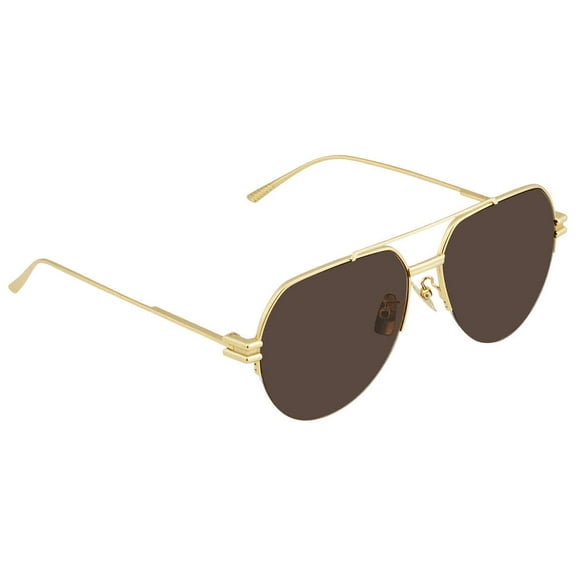 Sunglasses Bottega Veneta BV 1046 S- 002 Gold / Brown