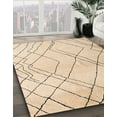 thumbnail image 3 of Ahgly Company Machine Washable Indoor Round Abstract Brown Sugar Brown Area Rugs, 7' Round, 3 of 7