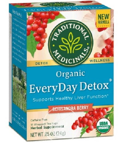 Traditional Medicinals Organic Everyday Detox Tea - Schisandra Berry 16 Bag(s), Pack of 2