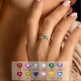 thumbnail image 3 of Anillo con piedra natal de la hermana de octubre, chapado en oro, tamaño ajustable, 3 of 7