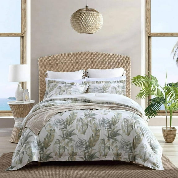 Waimea Bay 3-Piece Green Cotton Queen Comforter Set
