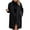 Black, variant on Herrnalise Women's Warm Double Breasted Wool Pea Coat Trench Coat Jacket with Hood Wine,XXL