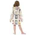 thumbnail image 7 of FORMRS Niños Bathrobe Unisex Hooded Robe Soft Plush Pajamas Sleepwear, Size 7-9T, Beige Jam Jars, 7 of 7