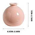 thumbnail image 3 of Qocolhg Pink Ceramic Vase, Farmhouse Decor, Home Decorative Vase, Vases For Your Kitchen, Bedroom, Office, Living Room, Bathroom, & Shelf Centerpiece Table Decorations, Minimalist Modern, Clearance, 3 of 6