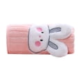 thumbnail image 1 of Tauxra 29.53X13.78In Coral Fleece Face Towel With Rabbit Patterns For Men Women Bathing Drying Hair, 1 of 6