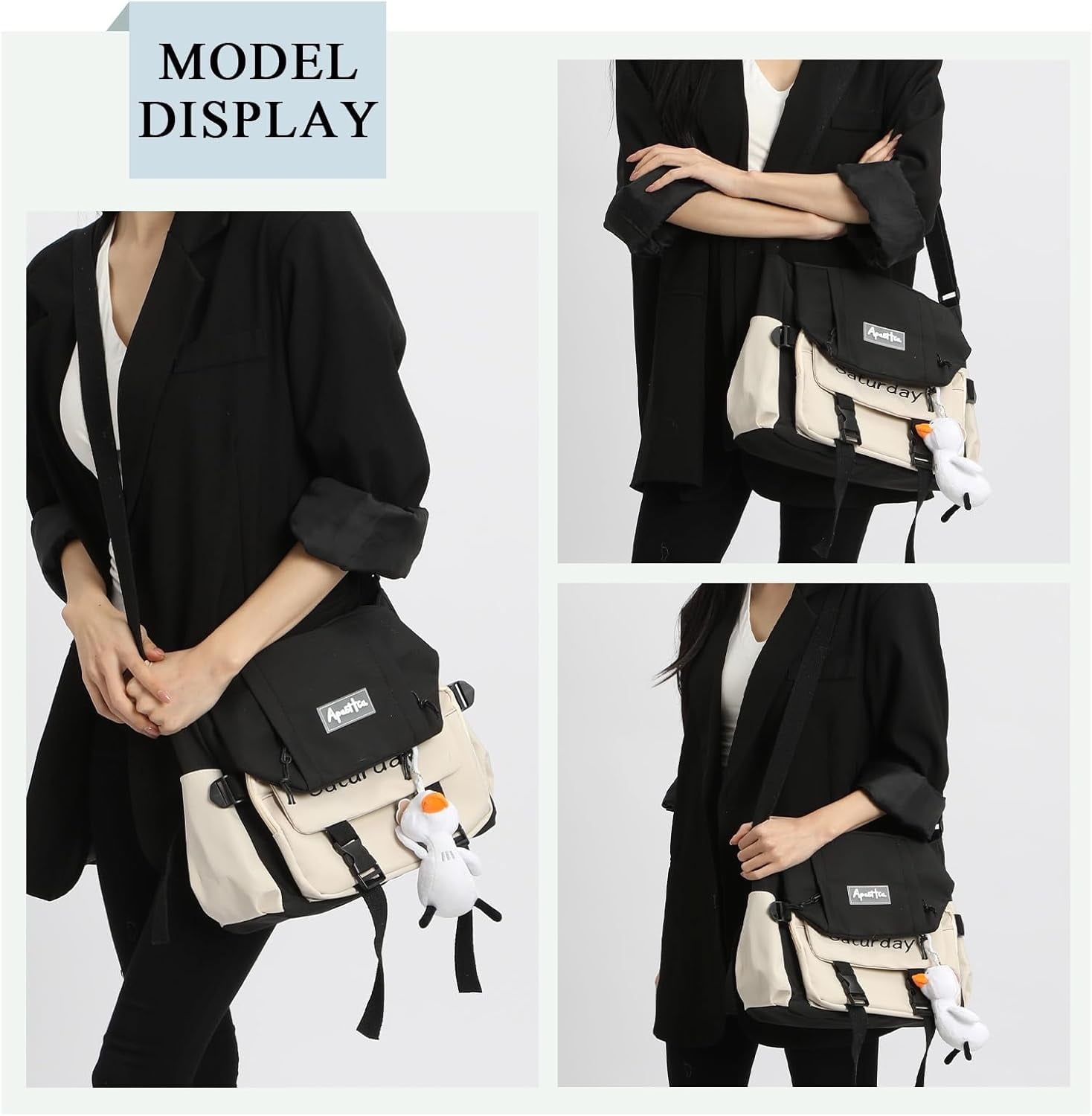 Cute Messenger Bag, Crossbody Bags for Women Kawaii Messenger Bags Purses