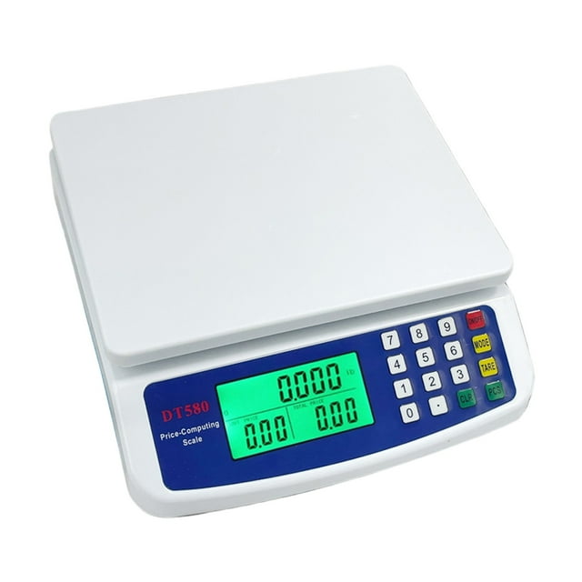 Balance de Cuisine de Précision 30 Kg/1 g Balance en Acier Inoxydable avec Écran Lcd Rétroéclairé Pèse 5 Unités et Fonction Tare Piles Incluses Ou Chargeur