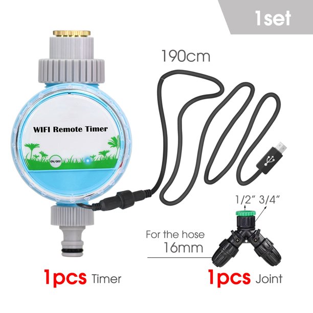 Garden Automatic 4/7mm to 3/5mm Hose Emitter Watering Drip Irrigation System Bluetooth&Wifi-compatible Timer Kit for Greenhouse He Qiyong unisex