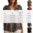 thumbnail image 2 of Craaazy Women Plus Size Tops Loose Fit Solid Color V Neck Ruffle Placket Short Sleeve Cotton T Shirts for Daily Wear Gift, 2 of 9