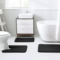 thumbnail image 7 of Walensee Memory Foam Bath Rug, 20"x24", Black, U Shaped Non Slip Bathroom Mat, Machine Wash, 7 of 7