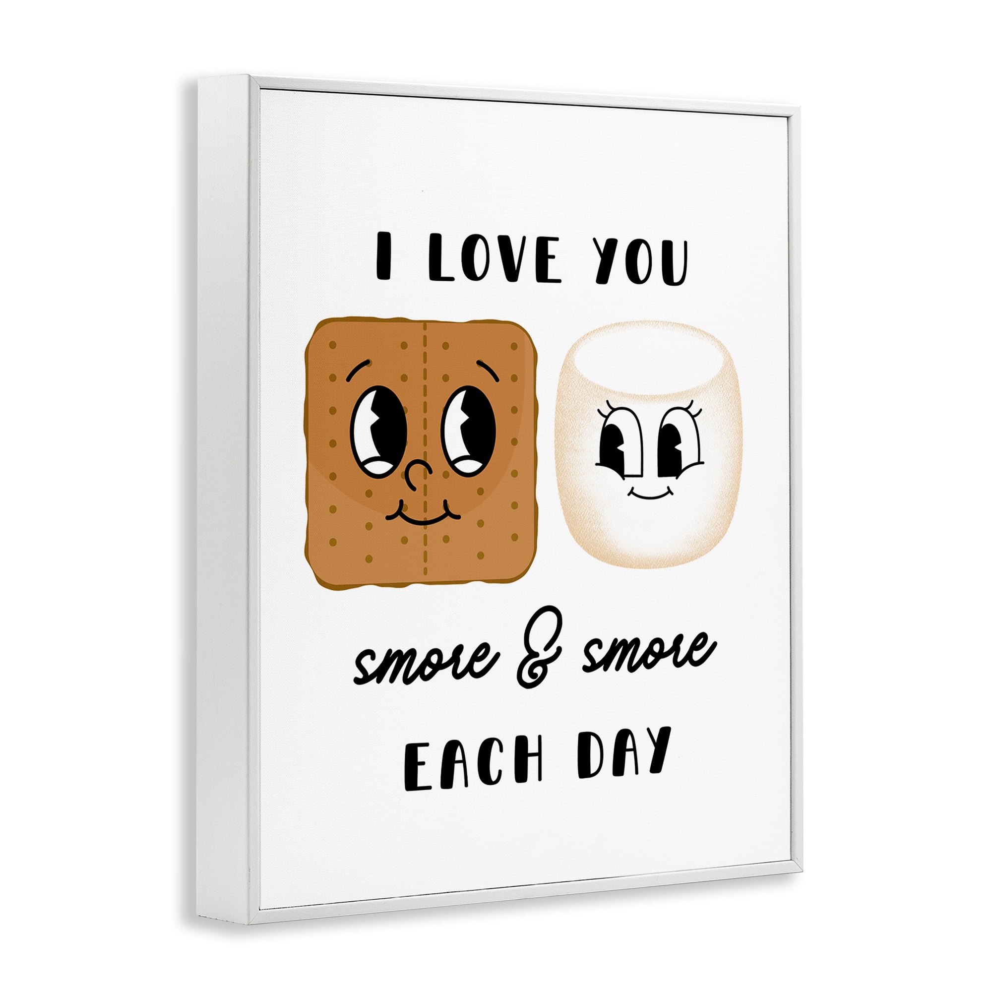 Stupell Industries Love You Smore Each Day Food & Beverage Painting White Framed Art Print Wall Art, 16 x 20
