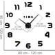 thumbnail image 4 of Reloj de pared grande silencioso sin marco DIY moderno, pegatina de espejo 3d, relojes grandes de Metal, reloj de pared para sala de estar, cocina, hogar, oficina, dormitorio, decoración escolar ACTIVE Biensenido a ACTIVE, 4 of 5
