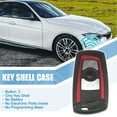 thumbnail image 2 of Unique Bargains Car Key Fob Shell 3 Button Remote Control Key Case Shell Keyless Entry Housing Red for BMW X5 X6 04-11, 2 of 6