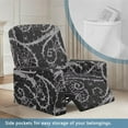 thumbnail image 4 of FUIALDOLG Halloween Floral Butterfly Recliner Chair Covers 4 Pieces 1 Seat Recliner Sofa Slipcover with Pocket Washable Protective Covers for Single-Seat Reclining Couch for Living Room, 4 of 7