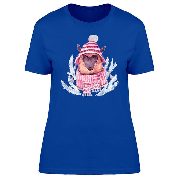 Watercolor Alpaca Winter Clothes Tee Women's -Image by Shutterstock
