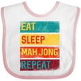 thumbnail image 3 of Inktastic Eat Sleep Mah Jong Repeat Boys or Girls Baby Bib, 3 of 4
