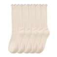 thumbnail image 4 of Huiway 5Pairs Ruffle Socks Girls Cute Frilly Socks Child Casual Knit Crew Sock MultiColor, 4 of 6