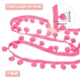 thumbnail image 2 of Uxcell Cinta de Pom Pom de 10 Yardas, 1" de Ancho, Cinta de Fleco de Bola de Pom Pom Rosa Oscuro para Manualidades de DIY, Cortinas, Ropa, Decoración del Hogar, 2 of 7