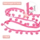 thumbnail image 2 of Uxcell Cinta de Pom Pom de 10 Yardas, 1" de Ancho, Cinta de Fleco de Bola de Pom Pom Rosa Oscuro para Manualidades de DIY, Cortinas, Ropa, Decoración del Hogar, 2 of 7