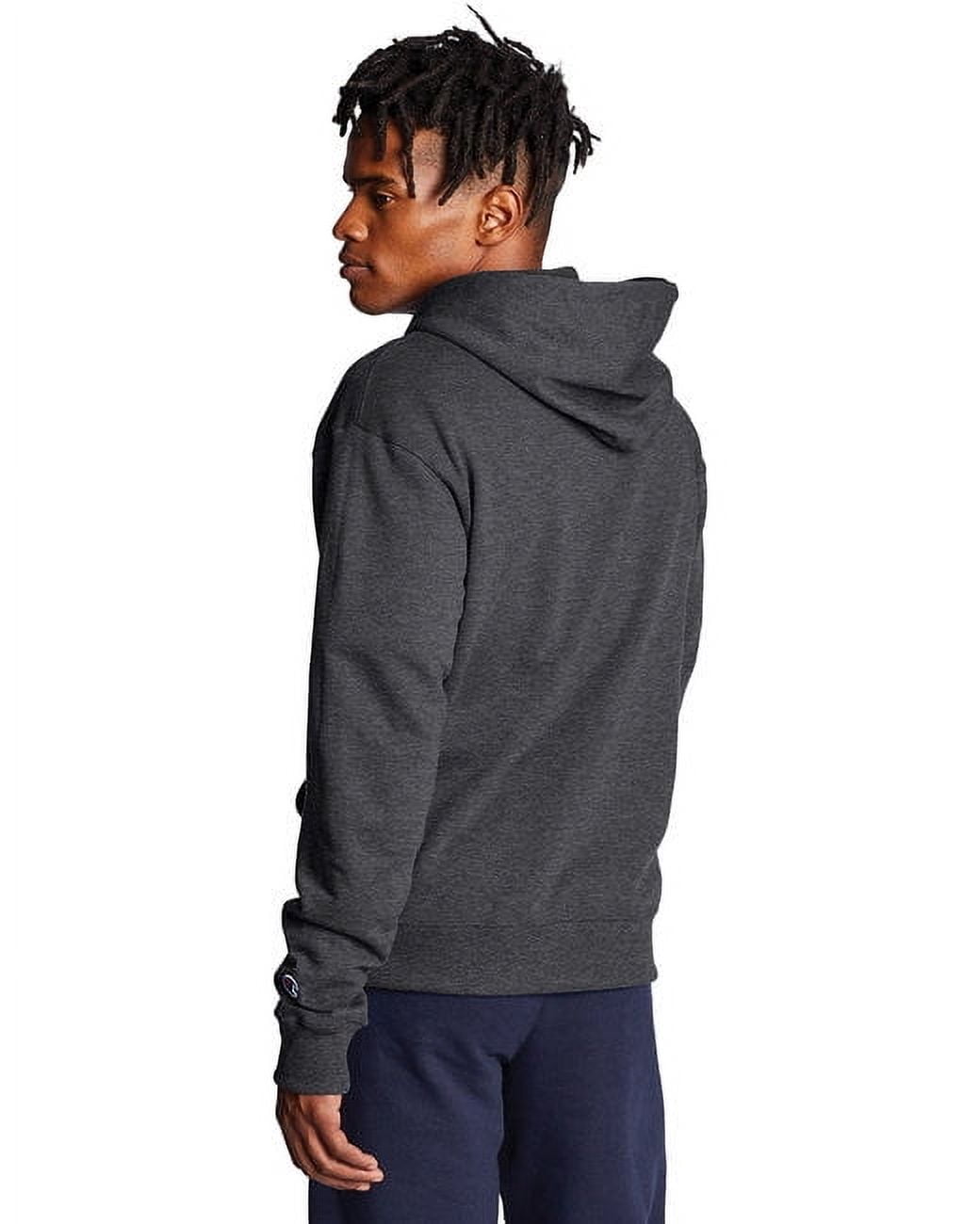 Men's Double Dry Action Fleece Full Zip Hood, Charcoal Heather - S