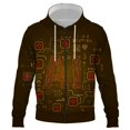 thumbnail image 1 of Sudadera con capucha y cremallera para hombre, niño y niña, sudadera con estampado completo, imagen inteligente con IA en 3D, estilo hip hop, para uso urbano., 1 of 6