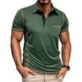 thumbnail image 2 of BUIGTTKLOP Mens Shirts Short Sleeve Golf T Shirt Lightweight Casual Button down Shirts Summer Collared Tees with Pocket, 2 of 6