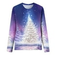 thumbnail image 4 of Azrian Christmas Womens T-Shirt Fashion Loose Long Sleeve Blouse Tops, 4 of 6