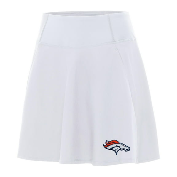 Women's Antigua White Denver Broncos Chip Skort