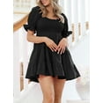thumbnail image 3 of Biezeib Women Summer Mini Cocktail Dress Short Puff Sleeve Off Shoulder Tiered Ruffle Dresses, 3 of 6