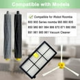 thumbnail image 2 of 9 Pack Replacement Parts Compatible for iRobot Roomba 800 900 Series 960 860 805 850 980 861 864 866 870 871 880 890 891 981 985 961 Vacuum Cleaner,1 Set Roller Brushes,4 Filters,4 Side Brushes, 2 of 6