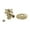 Brass, variant on Kingston Brass CC33108XK 3/8" FIP x 3/8" OD Comp Quarter-Turn Angle Stop Valve with Flange, Brushed Nickel