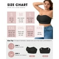 thumbnail image 7 of Non-Slip Silicone Bandeau Bra for Women Wireless Strapless Bralettes Front Closure Supportive Padded Push Up Tube Top Bra, 7 of 7