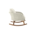 thumbnail image 4 of Christopher Knight Home Outdoor Wicker Rocking Chair with Cushions, Solid Wood Frame, Beige, 4 of 6