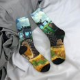 thumbnail image 5 of KLL Green Tractor Field Print Cool Socks Men's Women's Crew Socks Funny Crazy Novelty Stockings, 5 of 6