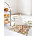 thumbnail image 4 of Happy Eatser Kitchen Dish Towels for Drying Dishes Set of 4, Colorful Bunny Eggs Spring Flowers Plants Yellow Waffle Weave Microfiber Hand Tea Bathroom Towels Quick Dry & Absorbent Towel 12x12, 4 of 7