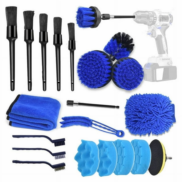 Establezca el Kit de Cepillo de Detallado de Automóvil Cepillo de Limpieza de Alambre para el Interior del Tablero Ventilas de Aire