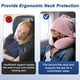 thumbnail image 2 of Almohada de Cuello de Viaje con Capucha Grande para Avión, Almohada de Espuma Viscoelástica Lavable, Rosa, 2 of 7