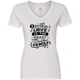 thumbnail image 3 of Inktastic Mothers Day a Mothers Love is the Heart of the Family Women's V-Neck T-Shirt, 3 of 5