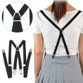 thumbnail image 7 of EIMELI Men Suspenders Women Elastic Adjustable Adult Braces Suspender Kids Children Boys Girls Accessories - X Back with Metal Hooks 4 Clips On 0.59 inch Wide, 7 of 7
