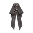thumbnail image 4 of Segolike Bow Tie for Women Bowknot Necktie Elegant Ribbon Women Vintage College Style Solid Color Bowties Brooch Pin for Gift Suit Shirt Work Gray, 4 of 8