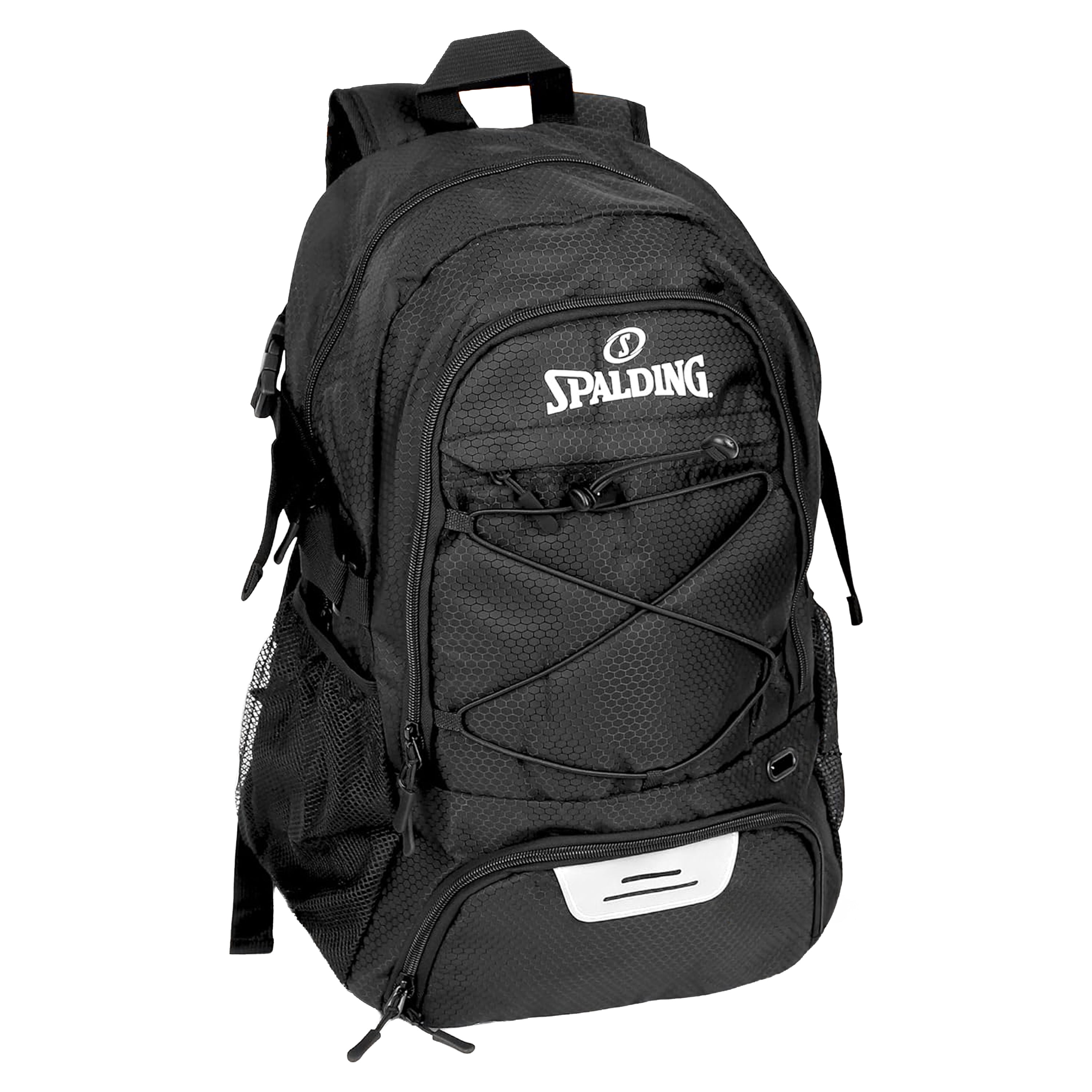 Spalding Backpack for Teens & Adults 30L Black Multi-Compartment Ventilated Pocket