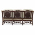thumbnail image 3 of Malibu Lounge Three-Seater Sofa Natural Rattan Wicker Handmade Design with Cream Cushions, Dark Brown, 3 of 5