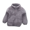 thumbnail image 6 of Toyvian 1Pack Coat Baby Girl Thickened Wool Zipper Shirt Winter Use, 6 of 7